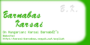 barnabas karsai business card